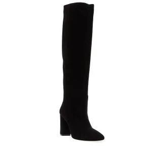 Acquista gli eleganti stivali in pelle nera VIA ROMA 15 con tacco da 85 mm