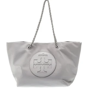 Acquista la tua shopping bag TORY BURCH con logo grigio