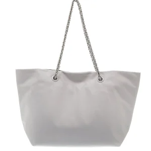 Acquista la tua shopping bag TORY BURCH con logo grigio