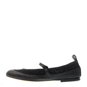 Acquista le ballerine in pelle nera con cinturino AGL