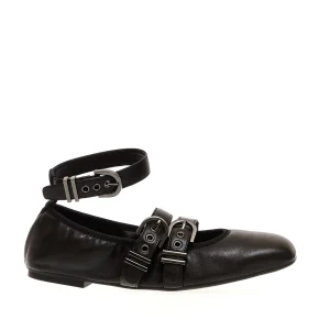Acquista le ballerine nere con fibbie Stuart Weitzman
