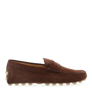Acquista le tue scarpe TOD'S bubble moccasin in suede marrone