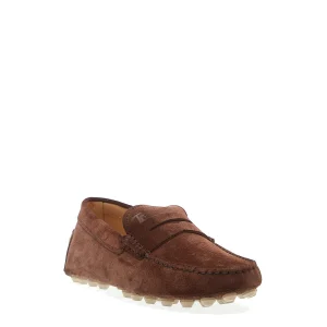 Acquista le tue scarpe TOD'S bubble moccasin in suede marrone