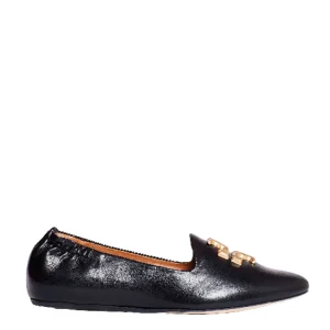 Acquista online i mocassini TORY BURCH in pelle nera con logo dorato