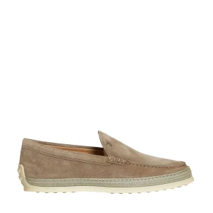 Acquista online scarpe TOD'S beige in camoscio con suola intrecciata