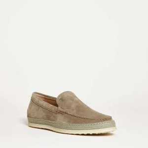 Acquista online scarpe TOD'S beige in camoscio con suola intrecciata