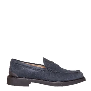 Acquista scarpe mocassino in camoscio blu semiformali da TOD'S