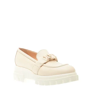 AGL - Cream Loafer: Stylish Footwear with Durable Rubber Sole