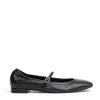 ballerina con cinturino pelle nera