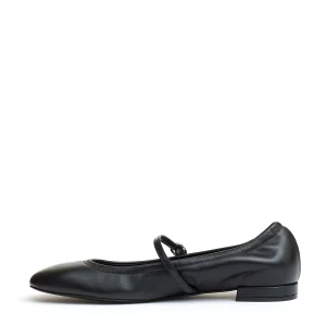 ballerina con cinturino pelle nera