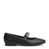 ballerina nera cinturino strass