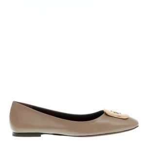 Ballerine in pelle TORY BURCH con logo oro