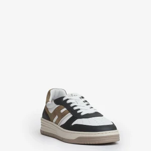 basket pelle blu bianco beige