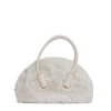 bauletto in eco fur color conchiglia