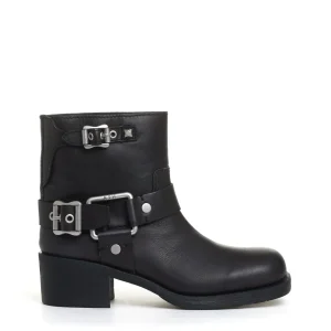 biker basso con fibbie nero