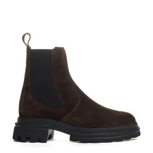 chelsea boot elastico camoscio marrone