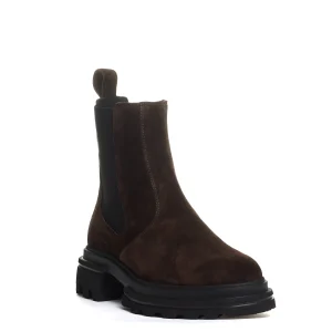 chelsea boot elastico camoscio marrone