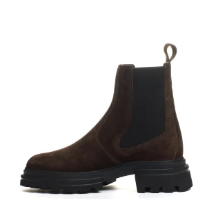 chelsea boot elastico camoscio marrone