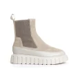 chelsea boot pelle beige e camoscio
