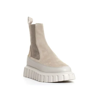 chelsea boot pelle beige e camoscio