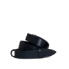 cintura nobuckle pelle bull blu