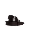 cintura nobuckle pelle bull marrone