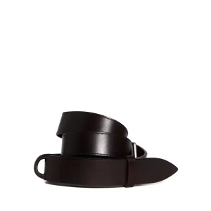 cintura nobuckle pelle bull marrone