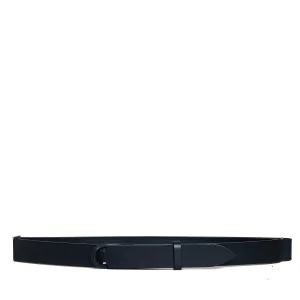 cintura nobuckle pelle bull blu