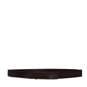 cintura nobuckle pelle bull marrone lavorata