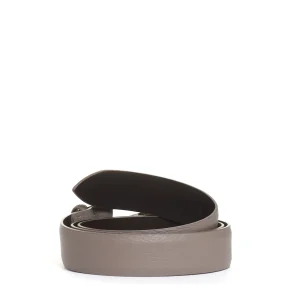cintura taupe fibbia argento rotonda