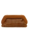 Clutch in pelle intrecciata cuoio: eleganza e stile