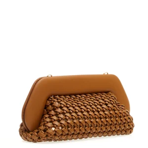 Clutch in pelle intrecciata cuoio: eleganza e stile