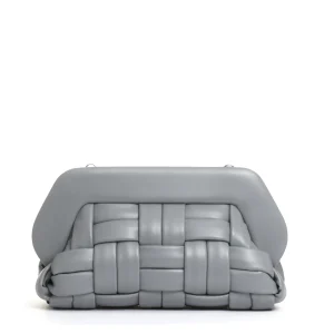 clutch intreccio grigio