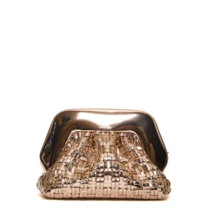 clutch oro rosa intreccio