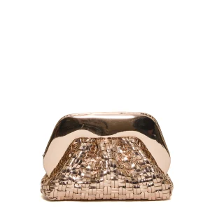 clutch oro rosa intreccio