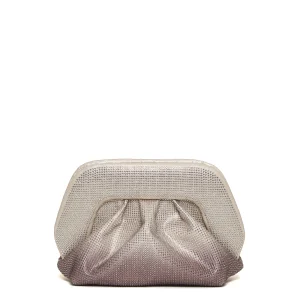 clutch strass degrade silver rose