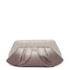 clutch strass silver rose