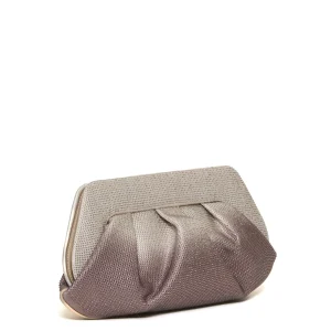 clutch strass silver rose