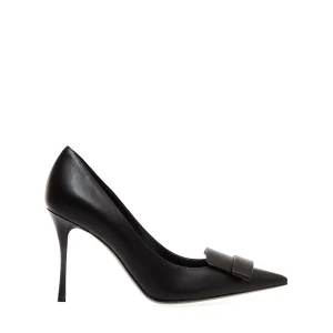 Decolleté in pelle nera Sergio Rossi - tacco 110 mm