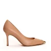 Decollete nude in pelle con tacco 90 mm - Sorelle Perego