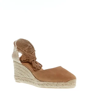 Espadrillas zeppa in camoscio beige: eleganza e comfort