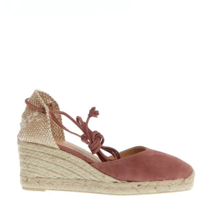 Espadrillas zeppa rosa antico di Castaner: eleganza estiva