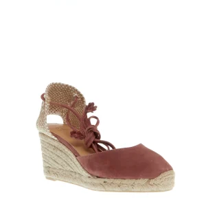 Espadrillas zeppa rosa antico di Castaner: eleganza estiva
