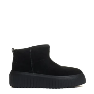 h stripes low boot camoscio nero