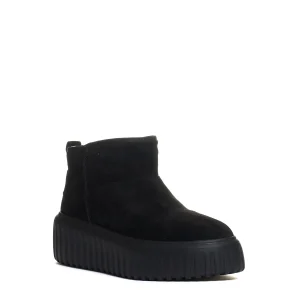 h stripes low boot camoscio nero