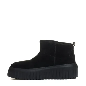 h stripes low boot camoscio nero