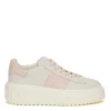 h stripes pelle bianco banda rosa