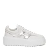 h stripes pelle bianco H argento