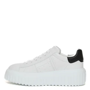 h stripes pelle bianco spoiler nero