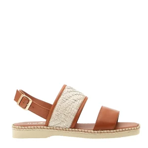 HOGAN - Extralight flat sandal: stylish raffia leather footwear